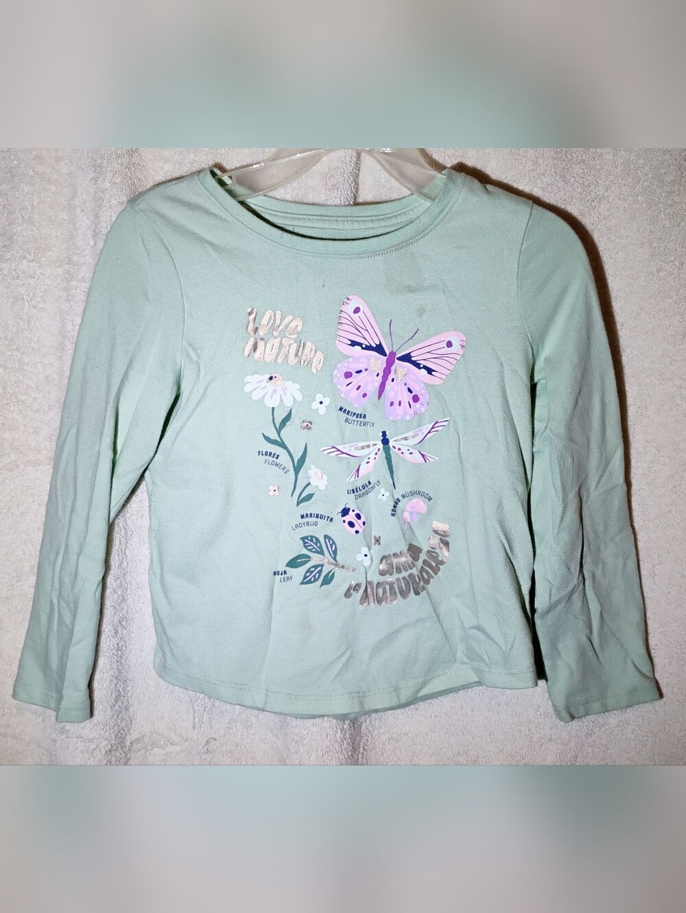 Jumping Beans Butterfly Graphic Long Sleeve Tee